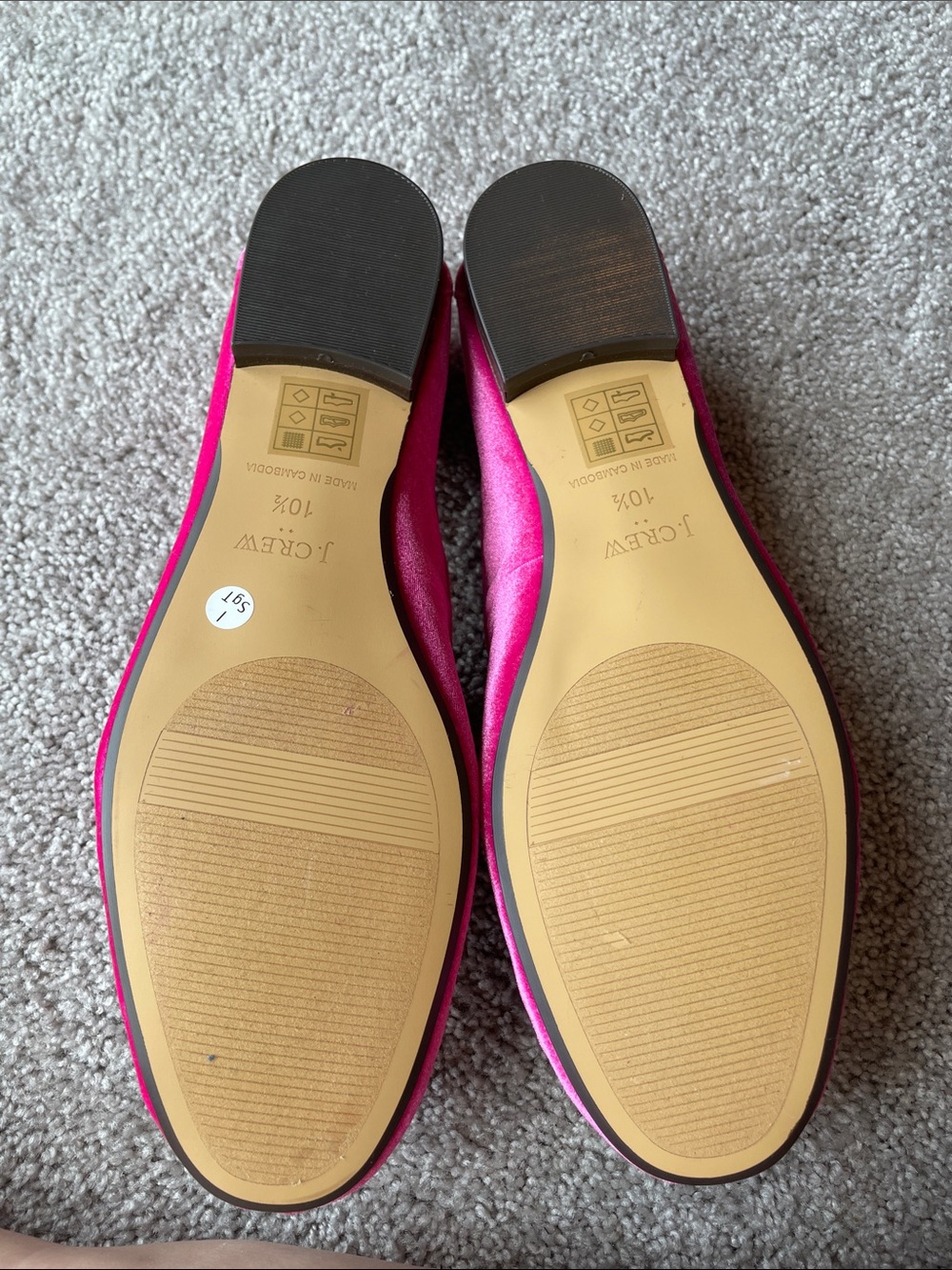 J. Crew Hot Pink Velvet Tassel Loafers - Picture 3 of 3